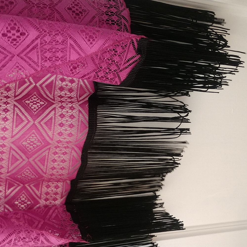 NWT Lularoe lace Kimono with fringe size Small - Picture 5 of 7